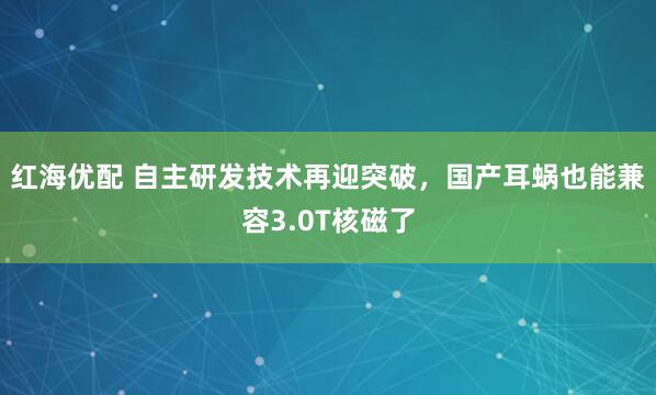 红海优配 自主研发技术再迎突破，国产耳蜗也能兼容3.0T核磁了