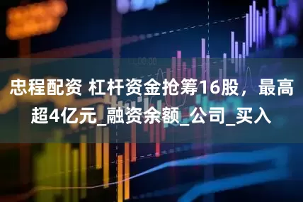 忠程配资 杠杆资金抢筹16股，最高超4亿元_融资余额_公司_买入